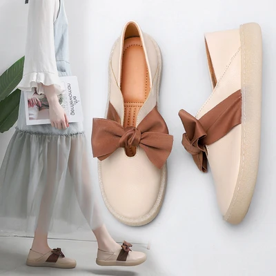 

Flat single shoes female 2019 summer new Korean version of the wild grandmother soft bottom peas pregnant women fairy evening sh