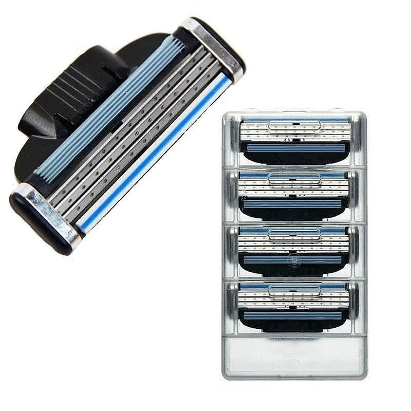 

4PCS /Set 3 Layer Useful Razor Blades for Men Gileet Men's Beauty Shaver Blades Proglide Shaving Blades Refills Cartridge Blade
