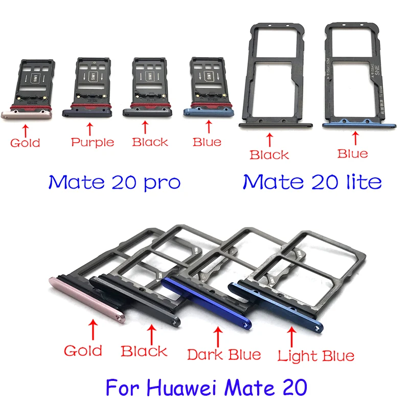 Новинка держатель Micro Nano SIM карты лоток Слот адаптер гнездо для Huawei Mate 20 Lite Pro X 20X