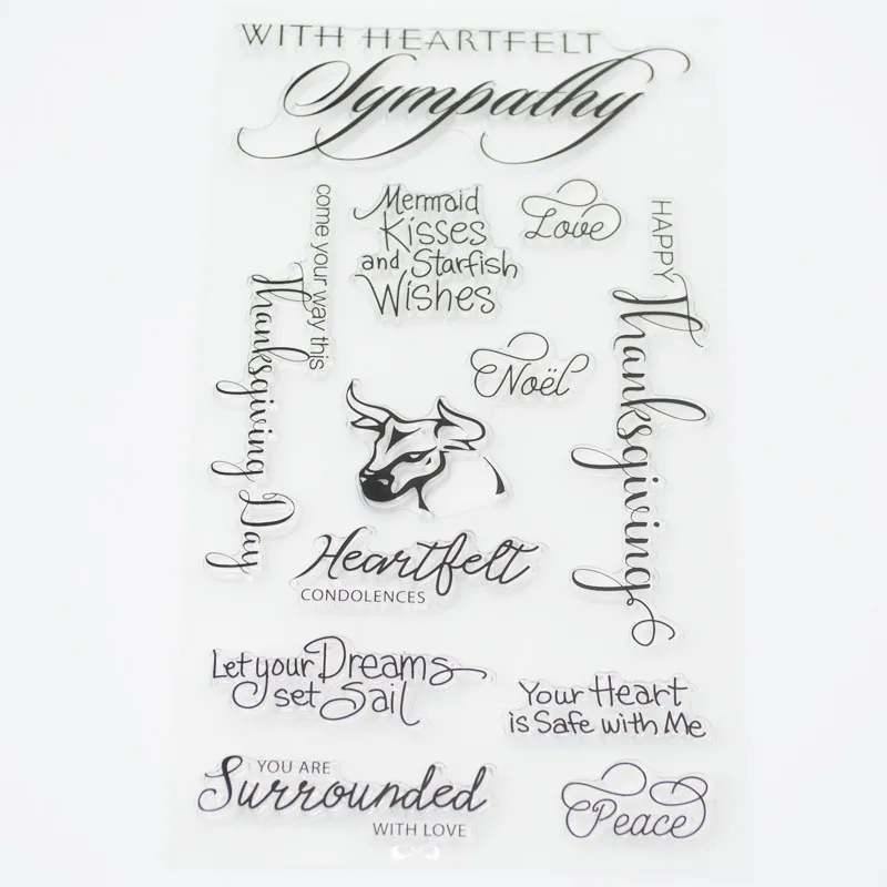 

Sympathy Transparent Clear Stamps / Silicone Seals for DIY scrapbooking photo album/Card Making