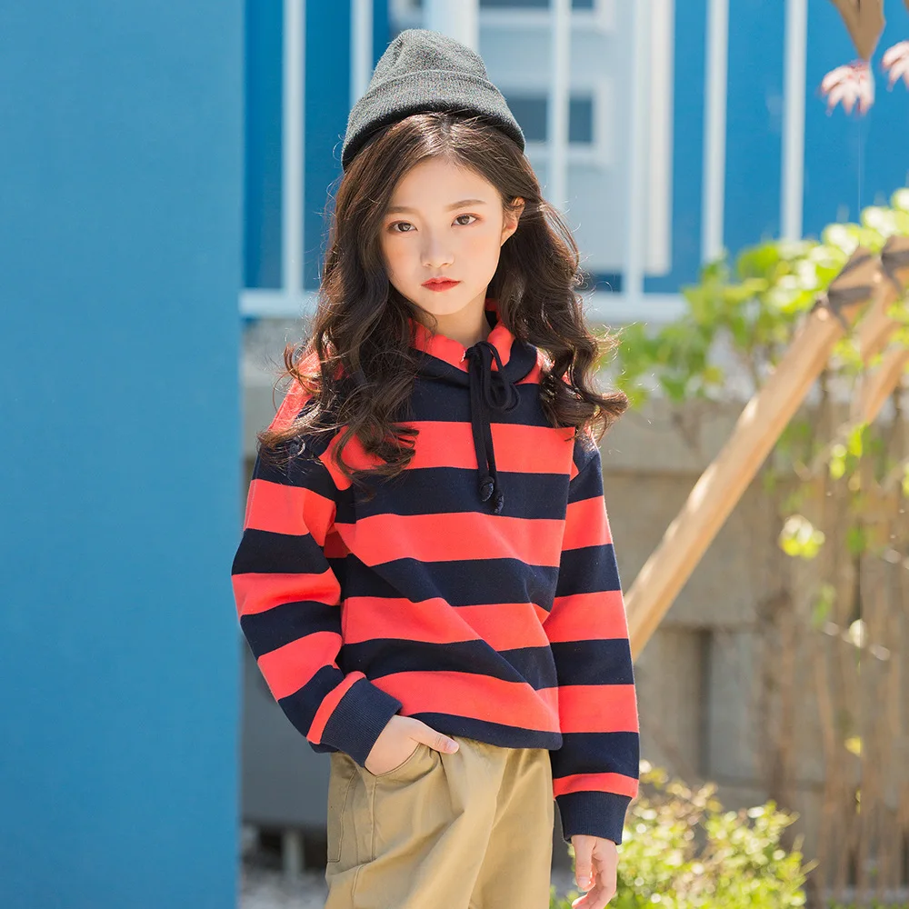 

Sweatshirt For Girls Kids Toddler Big Girls Pullover 2019 Spring Striped Teenage Baby Girl Cotton Outwear 6 7 8 9 10 12 14 15 16