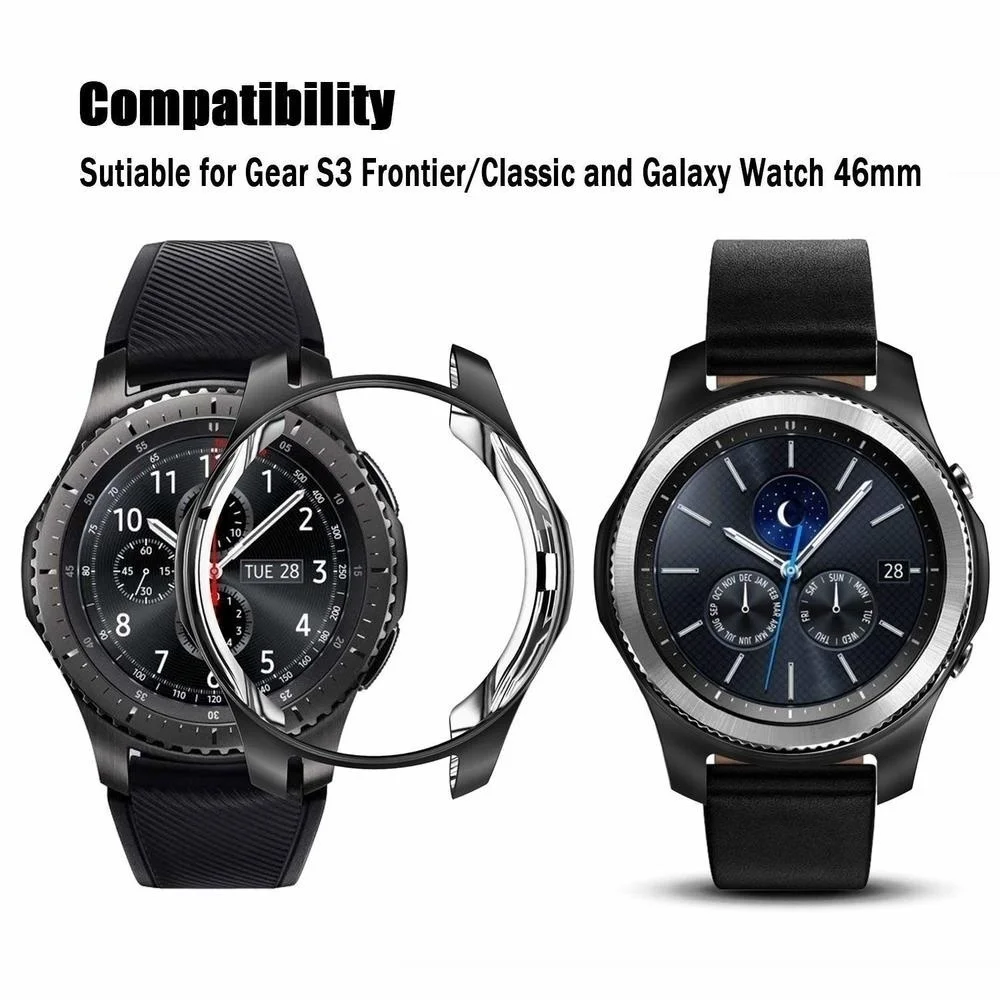 Gear S3 frontier для samsung Galaxy Watch, 46 мм, 42 м, ремешок, чехол, reloj, покрытие из мягкого ТПУ, все вокруг, защитный чехол, оболочка, рамка