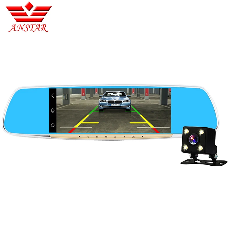Автомобильный видеорегистратор Anstar 6 86 дюйма двойная камера IPS Touch Android 4 GPS
