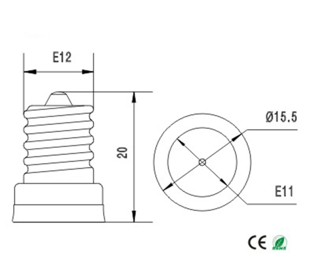 E Simpo 8 шт./лот E12 в E11 держатель лампы конвертер с цоколь |lamp holder converter|lamp converterlot lot |