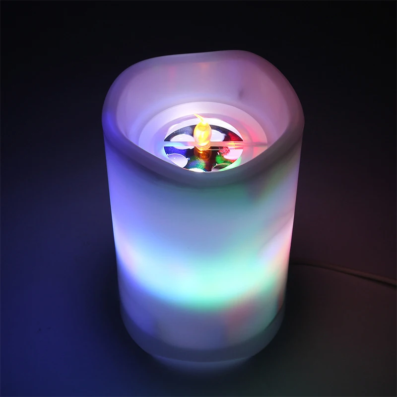 

1 Pcs LED Candle Projection Lights Flameless Candles with Remote Control Rotate Stars Fruits Lamp MDJ998
