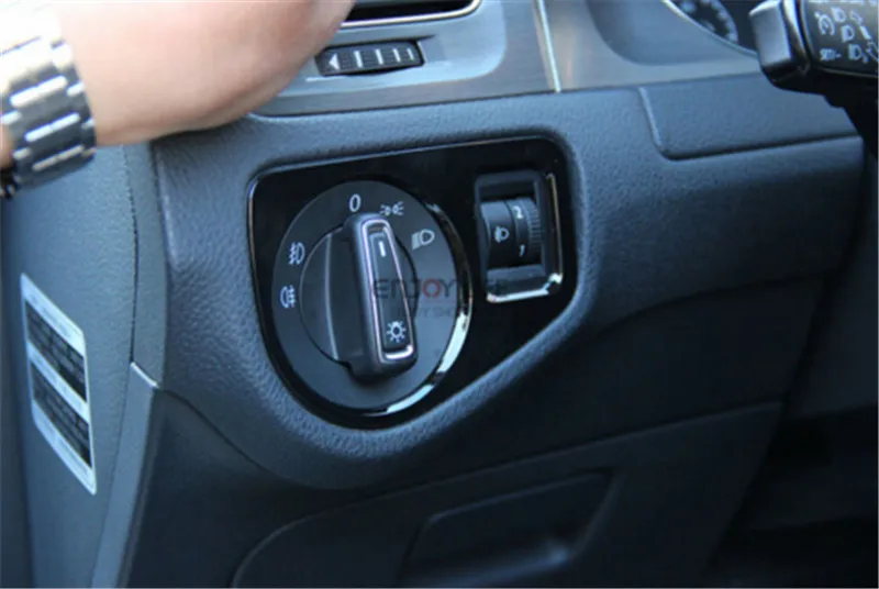 Black Plastic Head Light Headlight Switch Cover Trim for VW Volkswagen Golf 7 MK7 2013 - 2015 Car Accessories