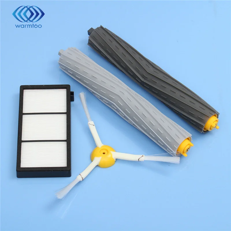 

Sweeping Machine Accessories 2Pcs Extractor Brushs + Filter +side brush Kit for iRobot Roomba 800 Series 870 880 Cleaner SET