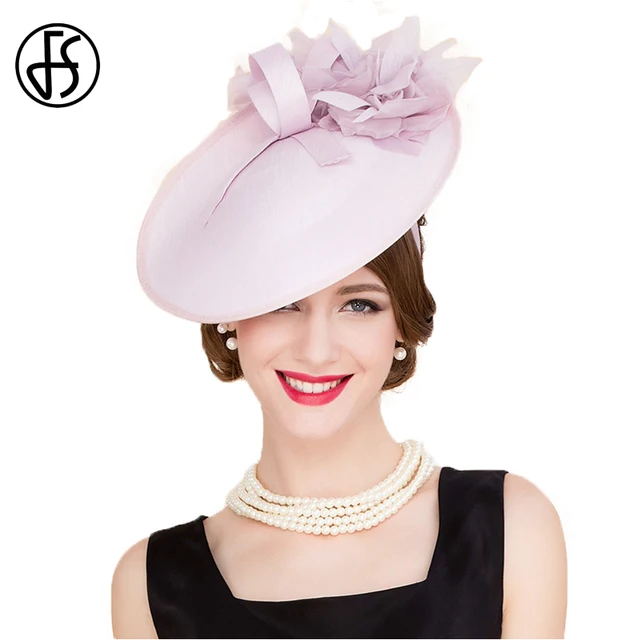 Buy FS England Style Pink Pillbox Hats Women Elegant
