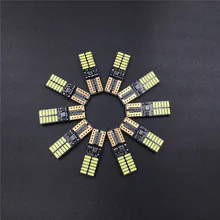 10x12 V 24V без полярности Canbus без Ошибок T10 светодиодный светильник с 4014SMD 24 светодиодный светильник 194 168 W5W лампа белого цвета без ошибок OBC