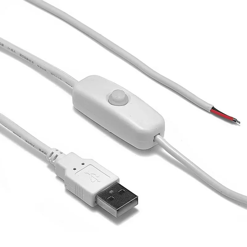 100 шт. USB кабель питания USB разъем вкл/выкл удлинитель 1,5 м электрические медные провода для 2835 светодиодные ленты лампа свет