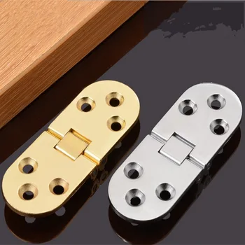 

4pcs Zinc Alloy Round Table Folding Hinge Cabinet Door Drawer Decorative Mini scharnier with screws Hand Tools Accessories
