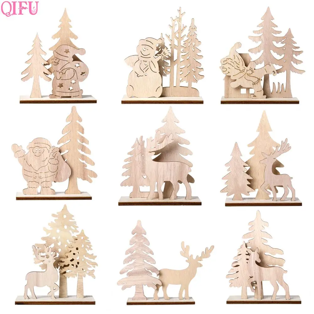 

QIFU Merry Christmas Party Decorations Christmas Tree Santa Claus Christmas Table Decorations For Home 2019 Navidad Party Decor