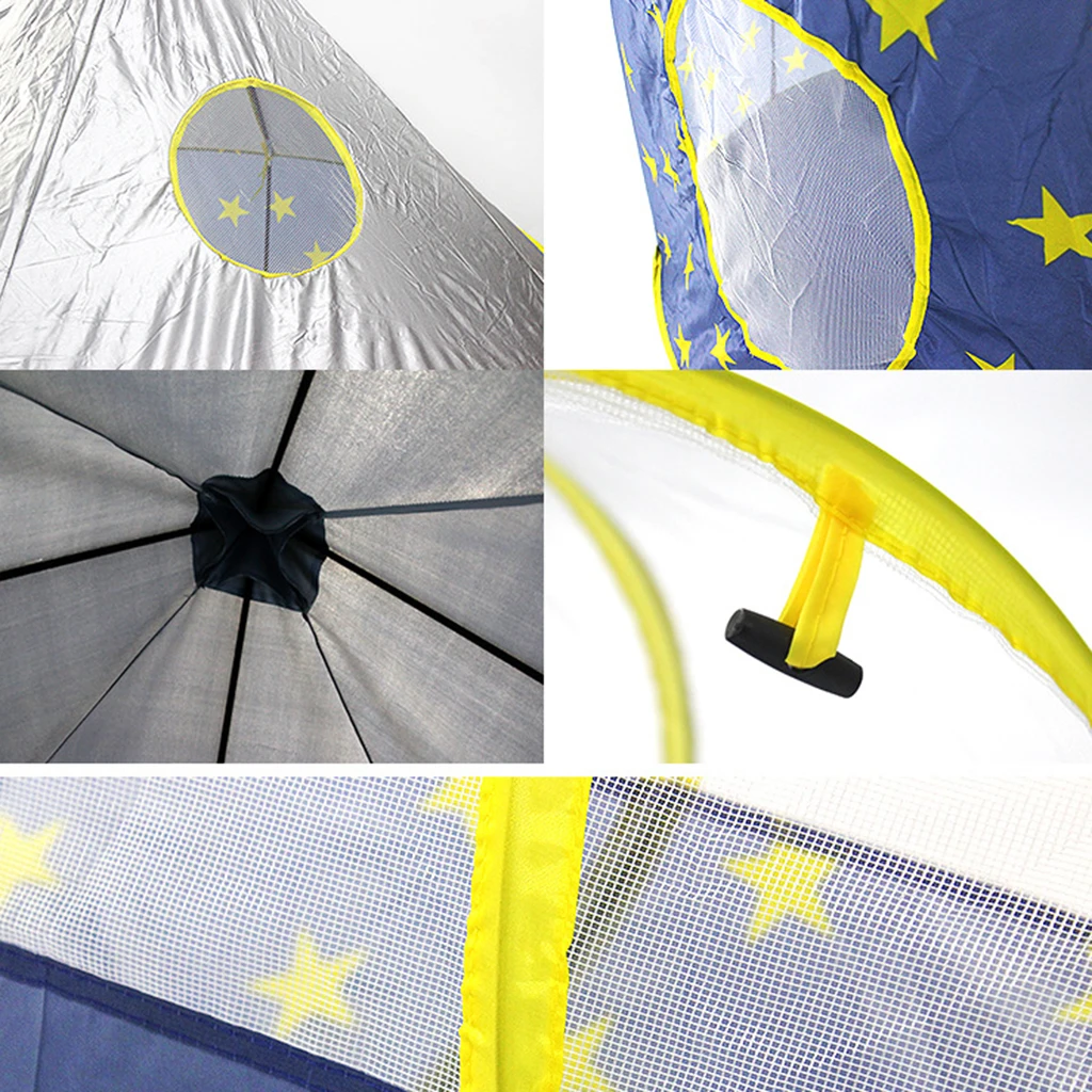 3-in-1 Pop Up Play Tent Space Capsule Playhouse For Kids Indoor Outdoor Play Play Tent Toy Ball Pool Toy