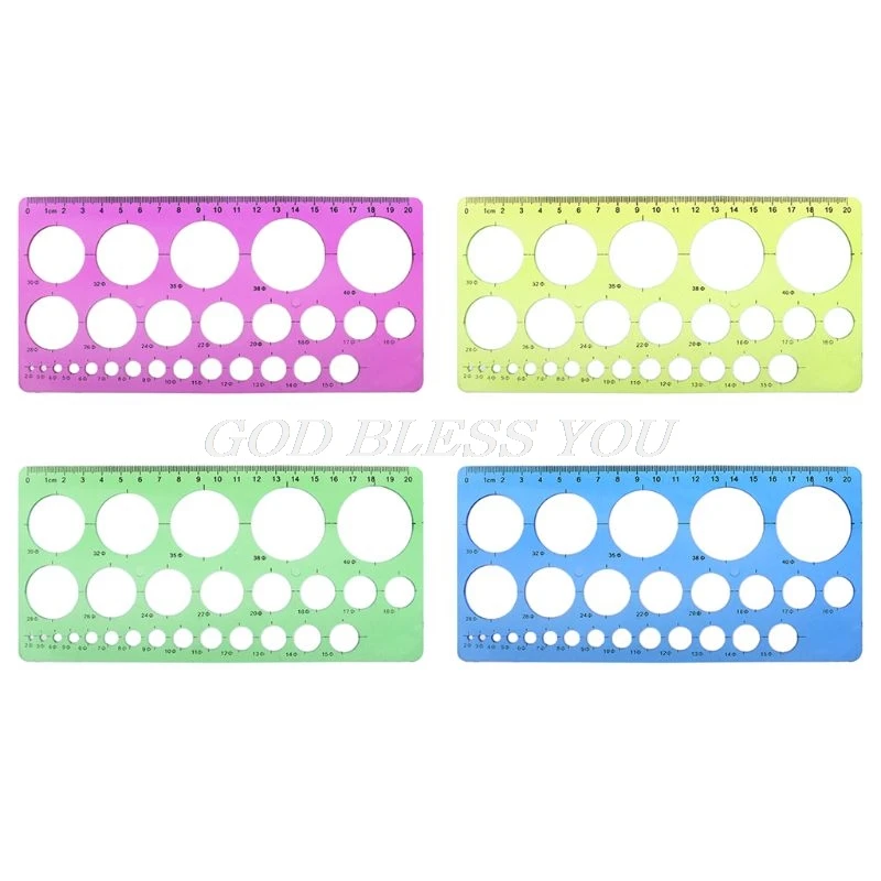 Multifunctional Plastic Drawing Radius Arc Shape Stencil Template Ruler Tool