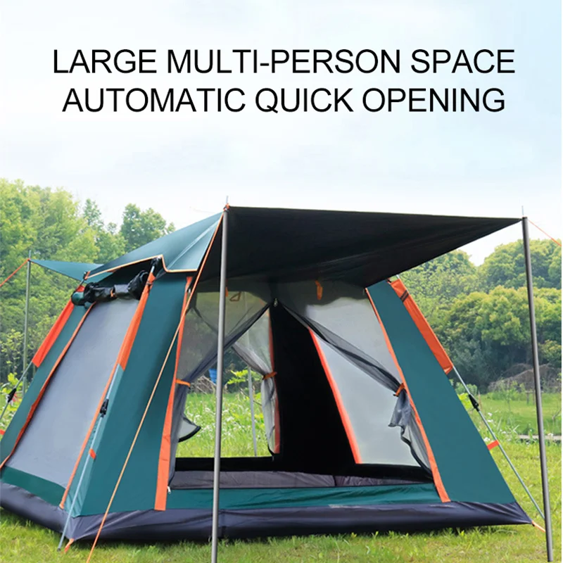 

3-4person Automatic Pop-Up Tent Rainproof Anti-Mosquito Family Camping Hiking Throw Tent Awning Tents Outdoor Sunshelter