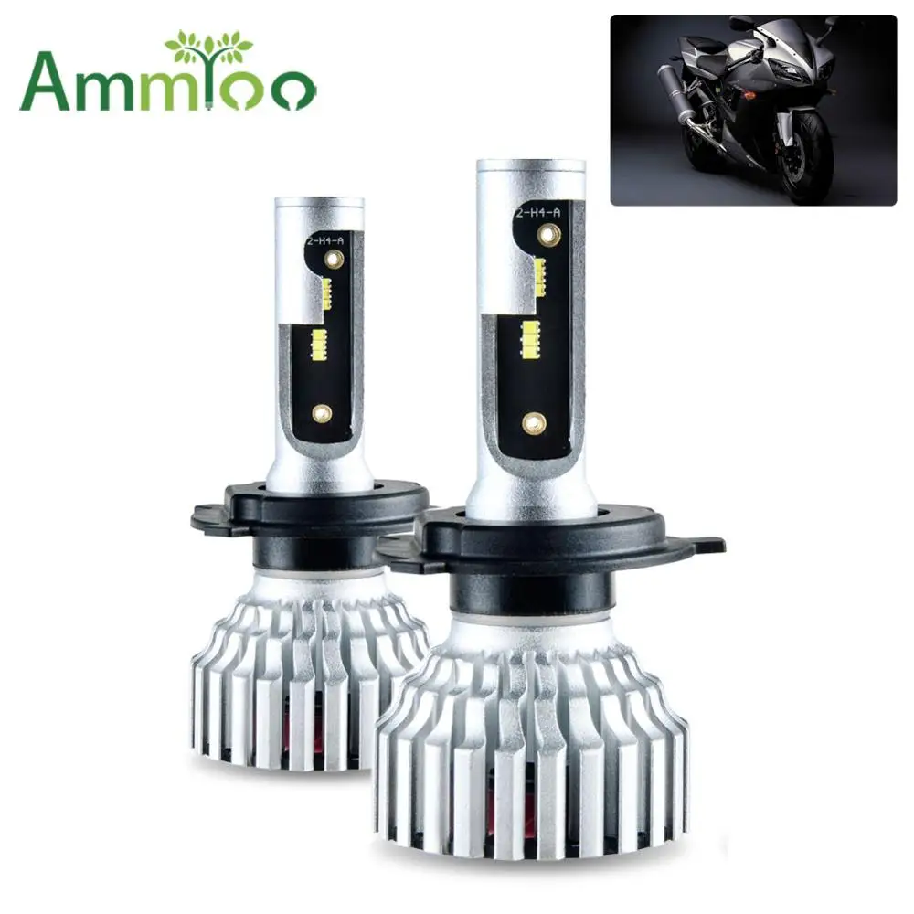 

Ammtoo Universal Motorcycle Headlight 2Pcs Dirt Bike Motocross Dual Sport Head Lamp H4 H7 H11 H8 H9 9005 HB3 9006 HB4 60W 6500k