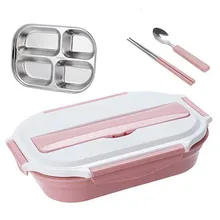 HS040 Fashionlunch box food container 304 stainless steel grid box 27*20*6cm