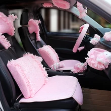 Божья коровка Кристалл Кружева розовый медведь сладкий принцесса Уникальный пены памяти талии подушка для поддержки поясницы автомобиля девушка аксессуары