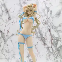 Пикантные 10 "Sekirei аниме Tsukiumi синий бикини 1/7 весы окрашенные коробку 26 см ПВХ фигурку Модель Кукла, подарок для девочки