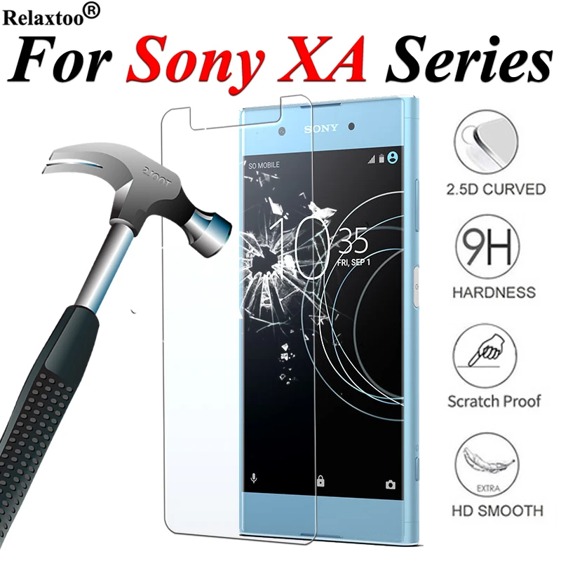 

Glass On The For Sony XA1 XA2 Plus Ultra Tremp Screenprotector Soni XA 1 2 XA1Plus Tempered Protective Glas 9H 2.5D Protect Film