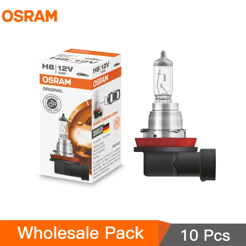 10 шт. OSRAM H8 12V 35W PGJ19 1 3200K 64212 оригинальная линейная лампа стандартная фара
