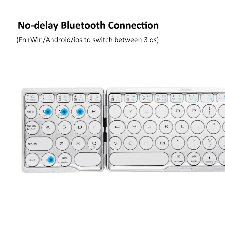 AVATTO B033 Portable Bluetooth Folding Mini KeyboardFoldable BT Wireless Touchpad Keypad For IOS/A