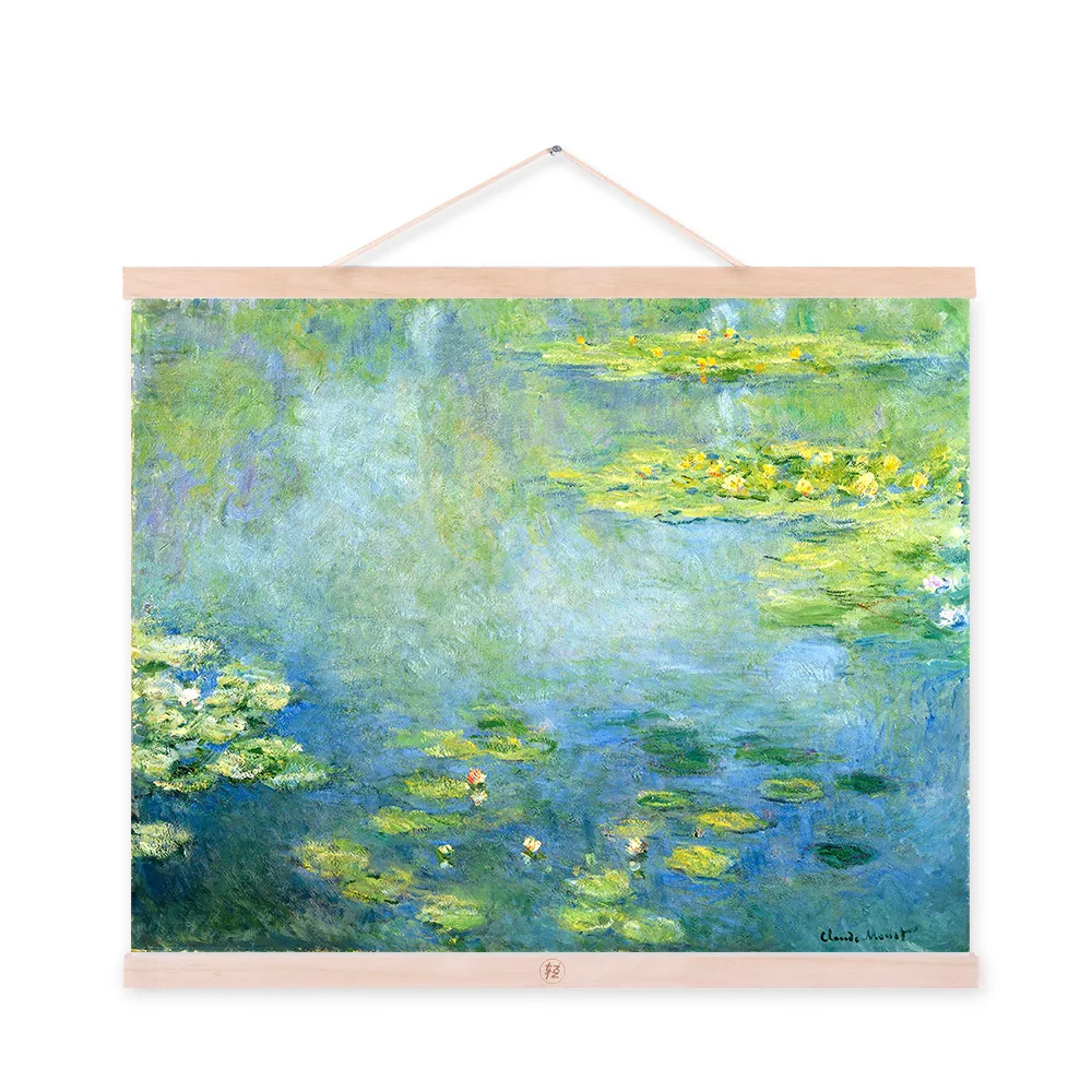 

Claude Monet Green Modern Impressionist Water Lily Poster Prints Original Landscape Canvas Oil Paintings Bedroom Wall Art Gifts