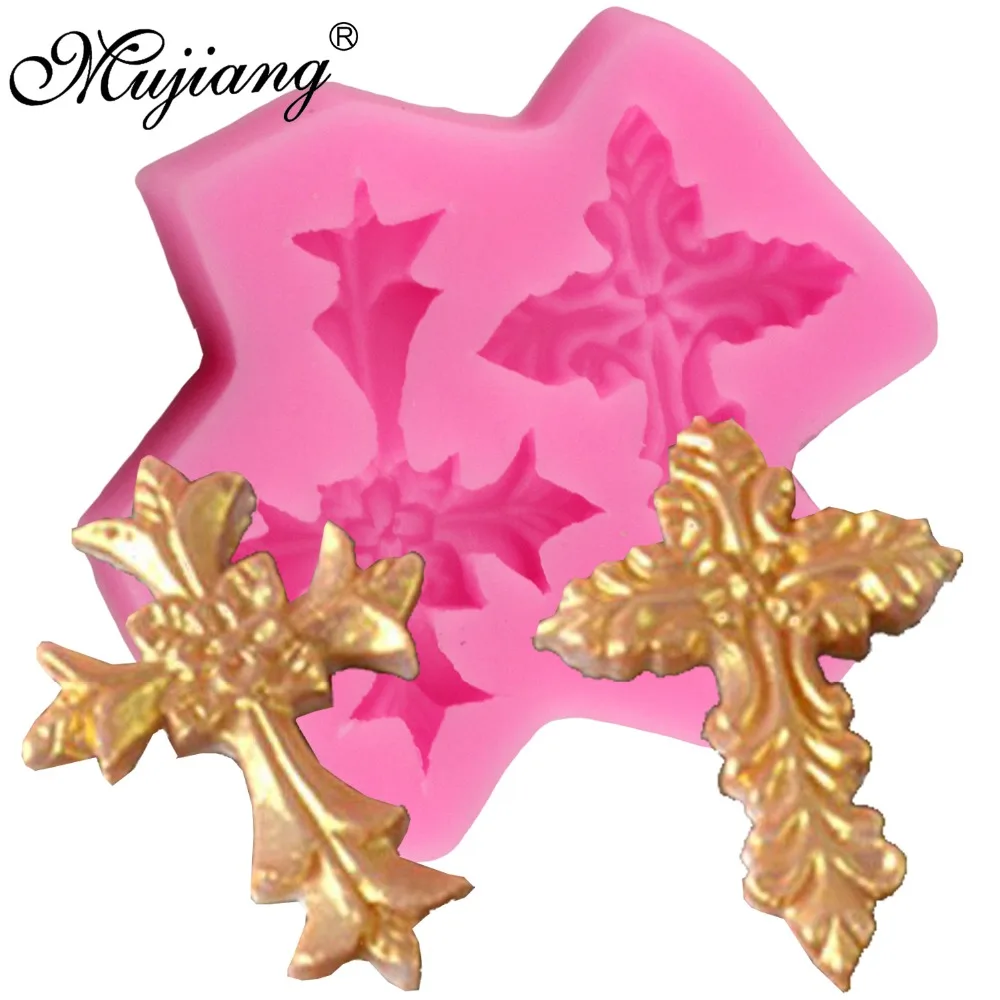 

Mujiang Retro Cross Relief Silicone Mold Cupcake Fondant Cake Decorating Tools Candy Clay Chocolate Gumpaste Moulds CC139