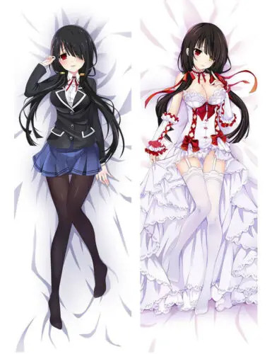 Date A Live Dakimakura Куруми Tokisaki, фигурка аниме обниматься тела Чехол 150 см/59''