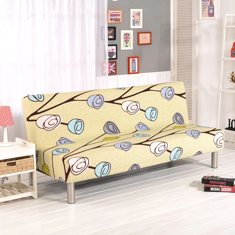Universal Armless Sofa Bed Cover Folding seat slipcover ...