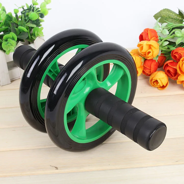 Double-Wheel Ab Abdominal wheel Sports No Noise coaster AB Roller Exercise Fitness training power Equipment Workout GYM with mat