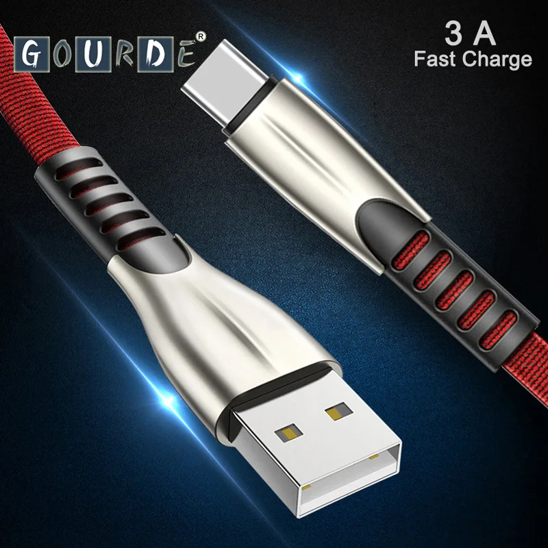 Gourde USB نوع C كابل ل xiaomi redmi note 7 الهاتف المحمول سريع شحن نوع-C كابل لسامسونج S10 S9 s8 Note9 8 هواوي P20