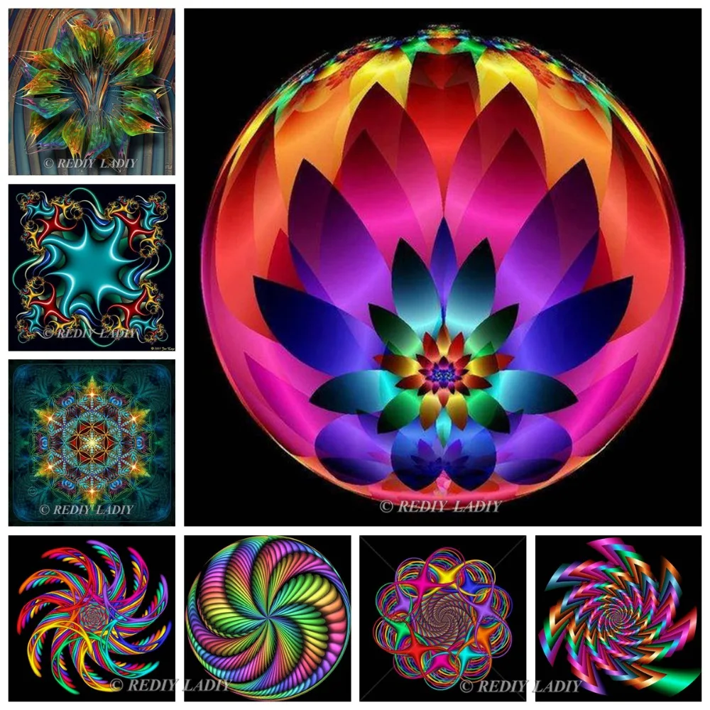 

REDIY LADIY Diamond Painting Cross Stitch Mandala Pattern Home Decor Full Square Drill Rhinestones Mosaic Kit Diamond Embroidery