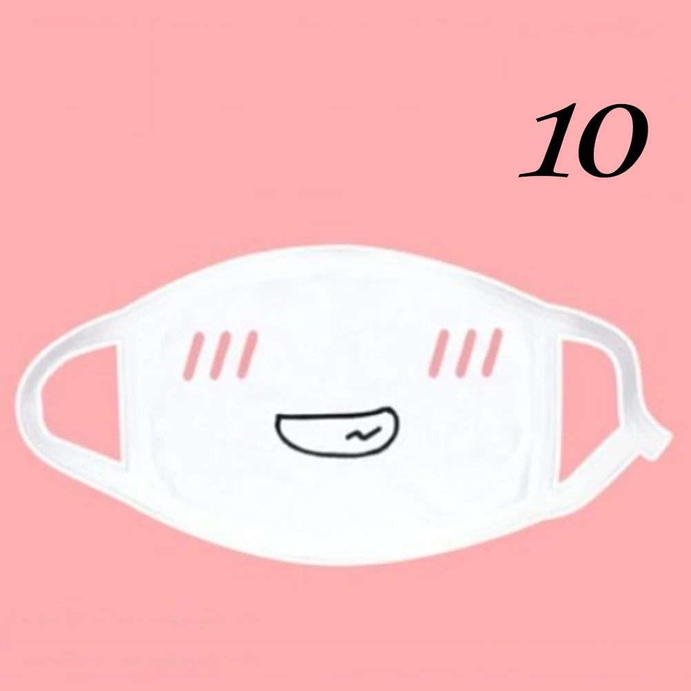 1 шт., милая противопылевая маска, хлопковая маска для губ, милая мультяшная маска для лица в стиле аниме, маска для лица, маска для смайликов Kpop - Цвет: Красный