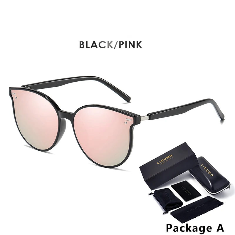 Модные брендовые женские солнцезащитные очки кошачий глаз, поляризационные, TR90, для ног, летние, HD, зеркальные линзы, очки для мужчин, для вождения, защита от уф400 лучей, Gafas - Цвет линз: A-Black-Pink