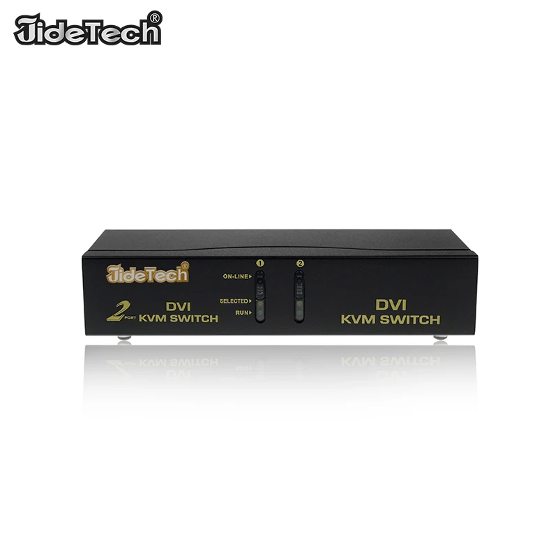 2 Port DVI KVM Switch With USB Sound Devices For Mouse