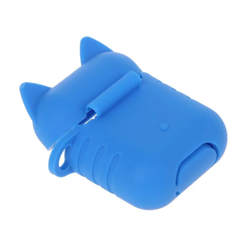 Cute Cat Shape Protective Cover Soft Silicone Skin Charging Case Buckle Accessories Waterproof Shockproof for Airpods Wireless B