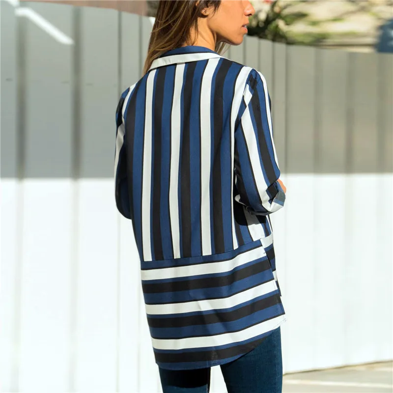 Женские блузки шифоновая блузка с длинным рукавом и отложным воротником Офисная