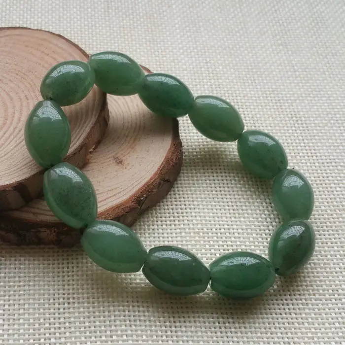 

A-405 Chinese Beautiful Genuine Natural Green Aventurine Jade Bracelet Bangle 10.20 40