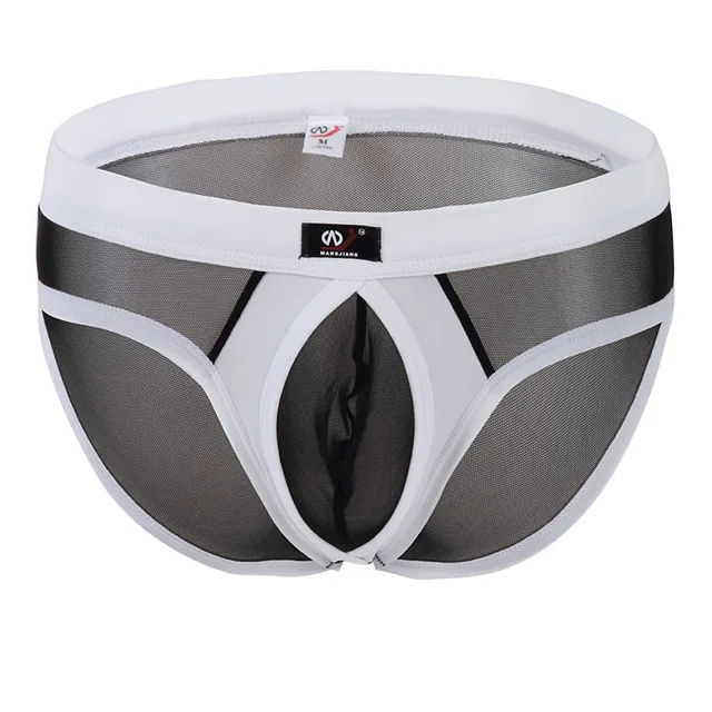 High quality New Sexy Nylon Briefs For Mens underwear Gauze with U