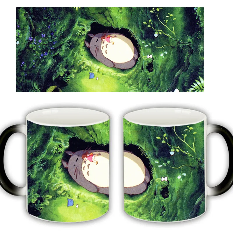 

Useber New Anime Style Lovely Style Miyazaki Totoro A Grade Ceramic Cup Discoloration Mugs Sleep