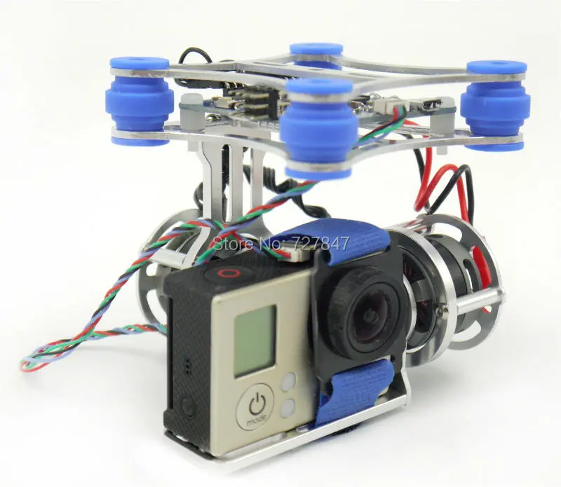 Super Light (only 163g) Brushless Camera Gimbal W/Motors And Controller RTF For DJI Phantom Gopro3 4 FPV Aerial Photography