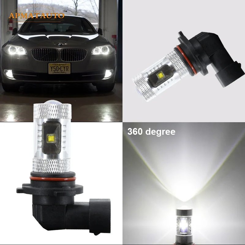 

2 x 9006 HB4 Super Birght Projector LED Fog Lamp Bulb Daytime Running Lights For BMW E60 E63 E64