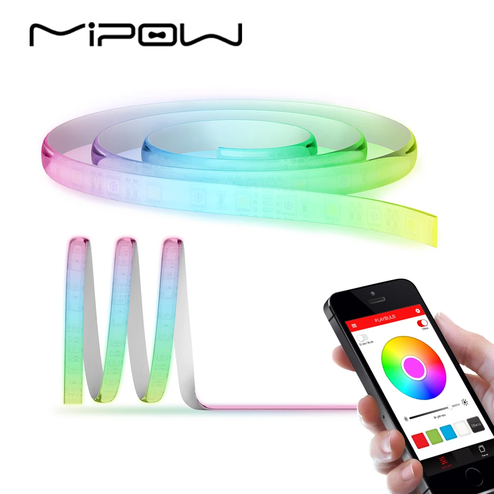

PLAYBULB Comet 2M 6.6ft Rope Flexible LED Light Strip Kit RGB Color Changing Christmas Strip Lights Indoor Outdoor Decorations