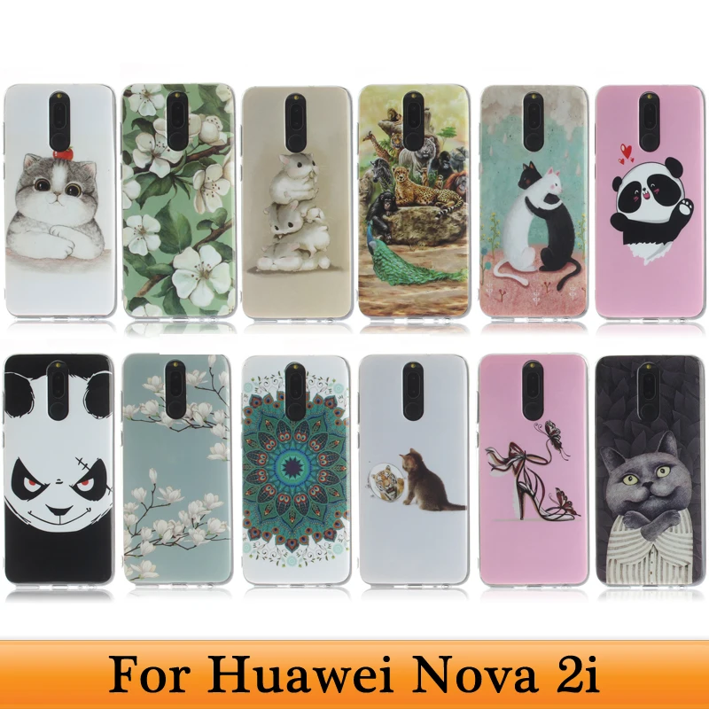 For Huawei Nova 2i display nova2i Case Shockproof Silicone Soft TPU Cartoon Skin Protective Shell Phone Cover |