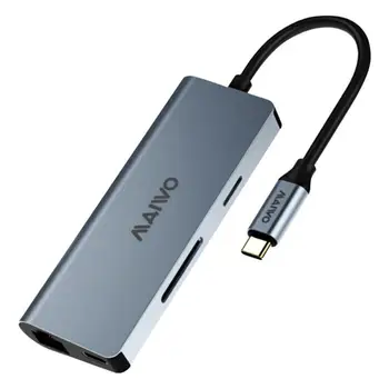 

MAIWO KHO7C USB-C HUB to HDMI USB3.0 Gigabit Ethernet PD Adapter Splitter with USB3.0 Interface Support 100/1000 Gigabit Etherne