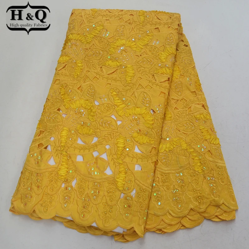

Beauty African lace fabric with color beads and Sequins Hollow design 5 yards Organza lace fabric high quality for Evening dress