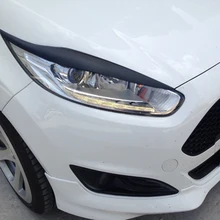 FRP Primer Car Headlight Eyebrows Cover Trim Sticker for Ford Fiesta MK8 2013-2015
