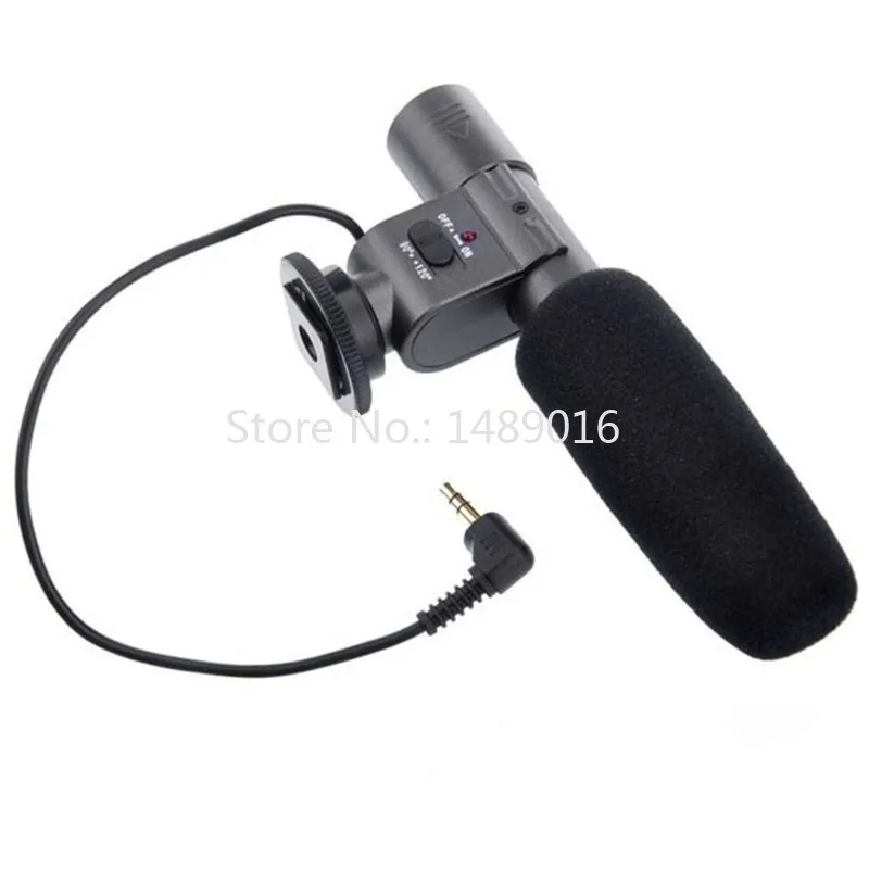 DV Stereo Camera Microphone with 3.5mm Mic Input Socket and Hot Shoe for Canon for Nikon 7D 5DII 550D 60D 600D T3i (2)