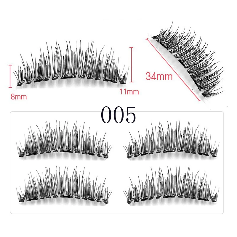 3D норки накладные ресницы 4 шт./пар Накладные ресницы на магнитах удлинители мягкие волосы магнит Поддельные Ресницы Cilios